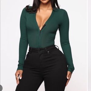 $Matilda ribbed bodysuit -hunter